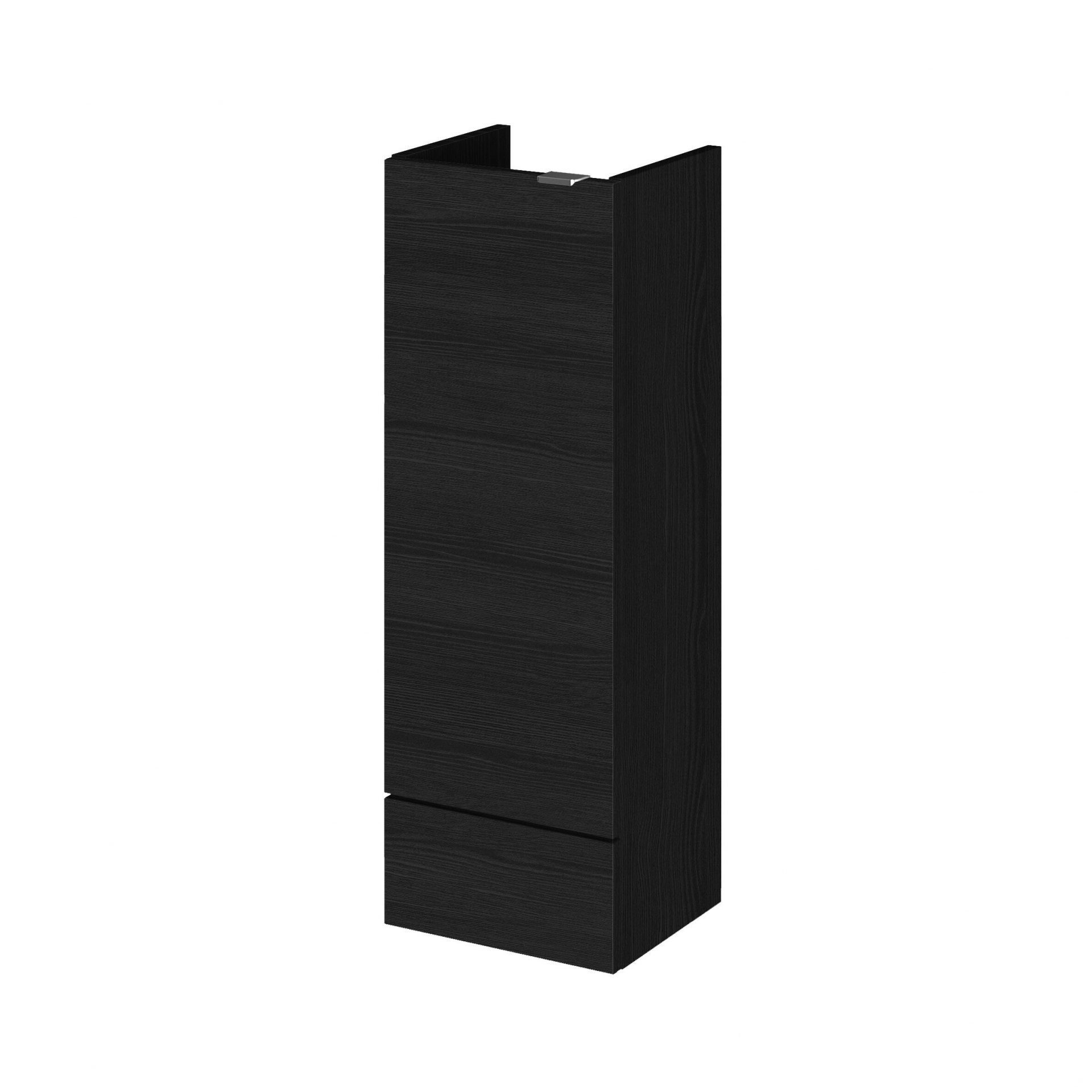 Hudson Reed Fusion Slimline 300mm 1 Door Floor Standing Base Unit – Charcoal Black