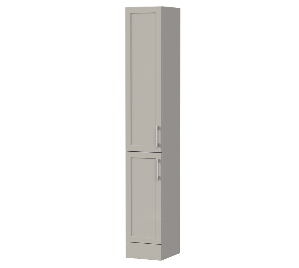 Nuie Lux Fable 300mm 2 Door Standard Floorstanding Cabinet – Pebble Grey