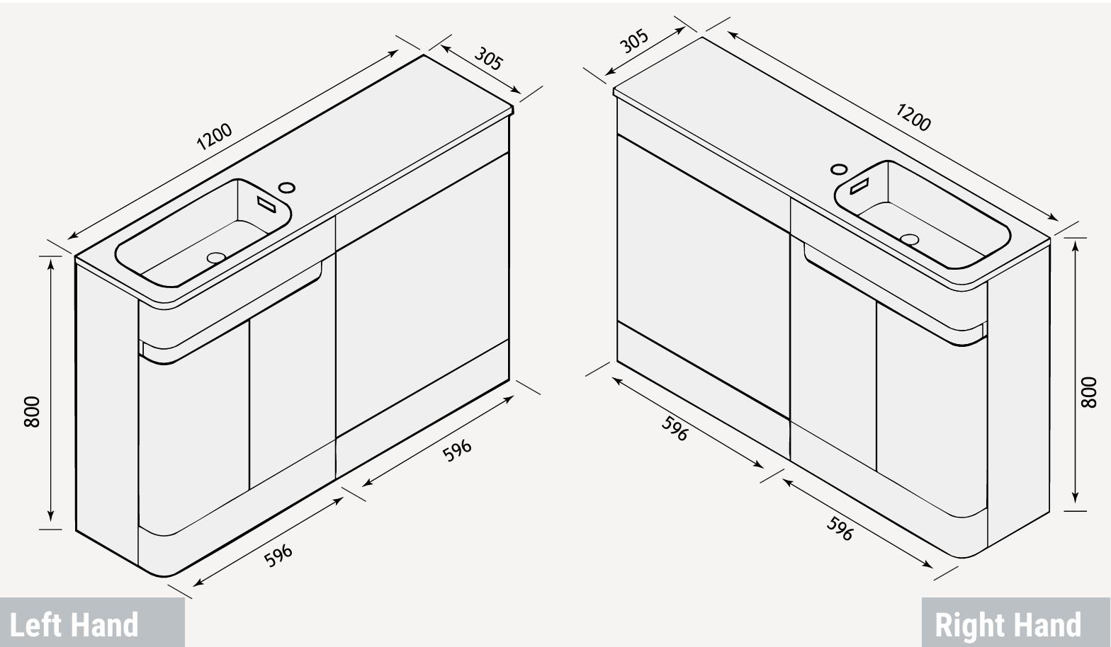 Eastbrook Arda 1200mm Door Base Unit Pack – White Gloss