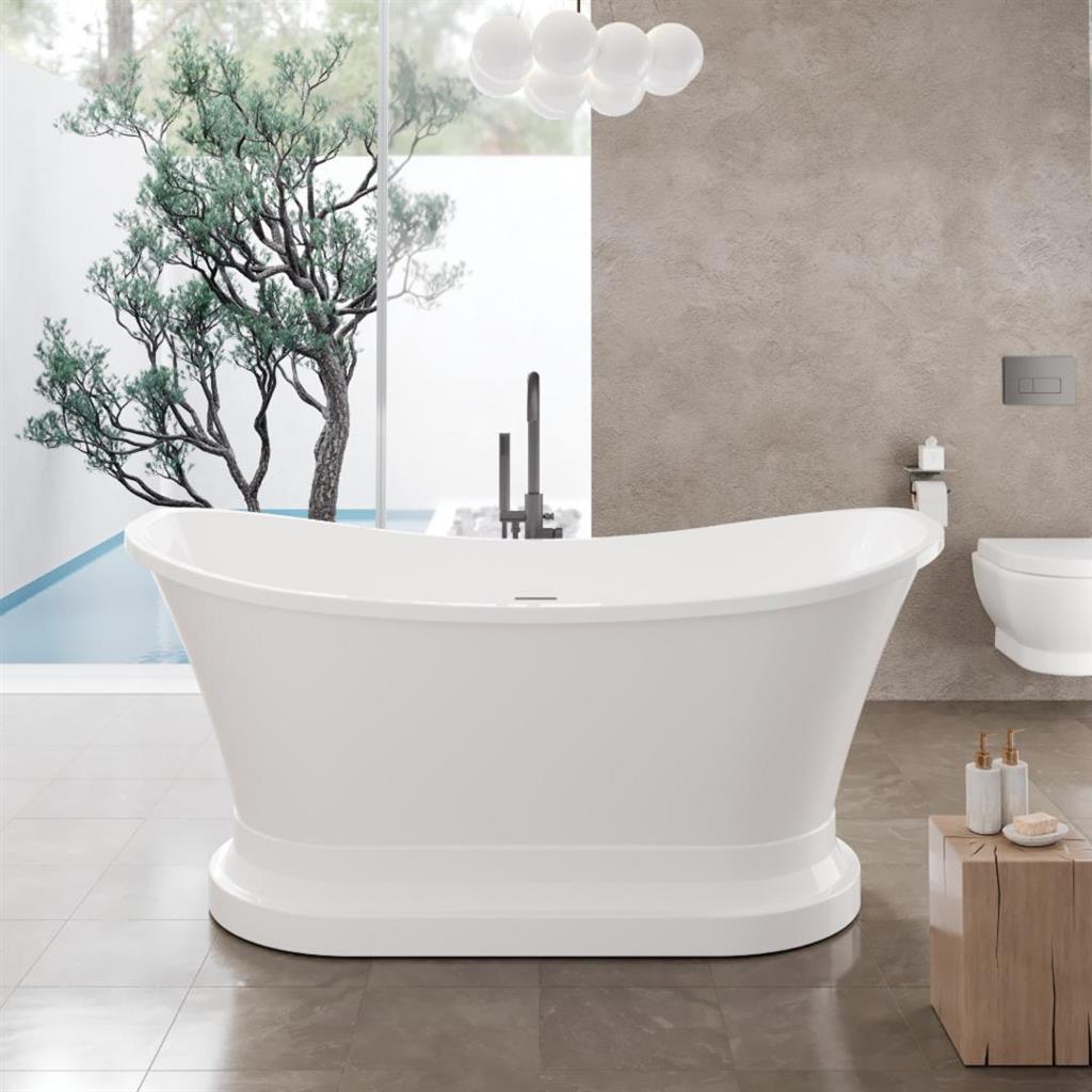 Eastbrook Beaufort Chesham Freestanding Bath & Waste 1524x813mm – White