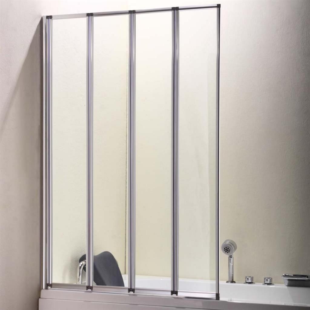 Eastbrook Volente 1400x1000mm Folding Bath Screen with 4 Fold Panels – Chrome