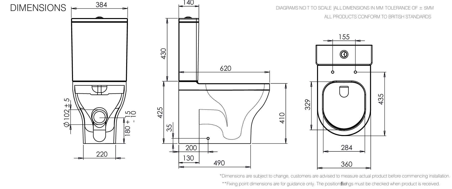 Roper Rhodes Elka Close Coupled Fully Enclosed WC & Slim Soft Close Seat