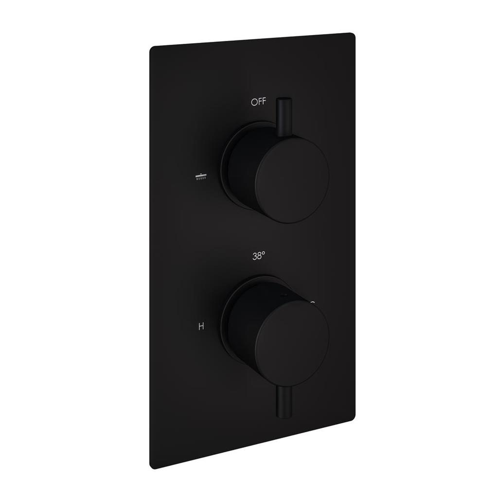 Eastbrook Meriden Concealed Valve, 300mm Shower Head & Wall Arm Bundle – Matt Black