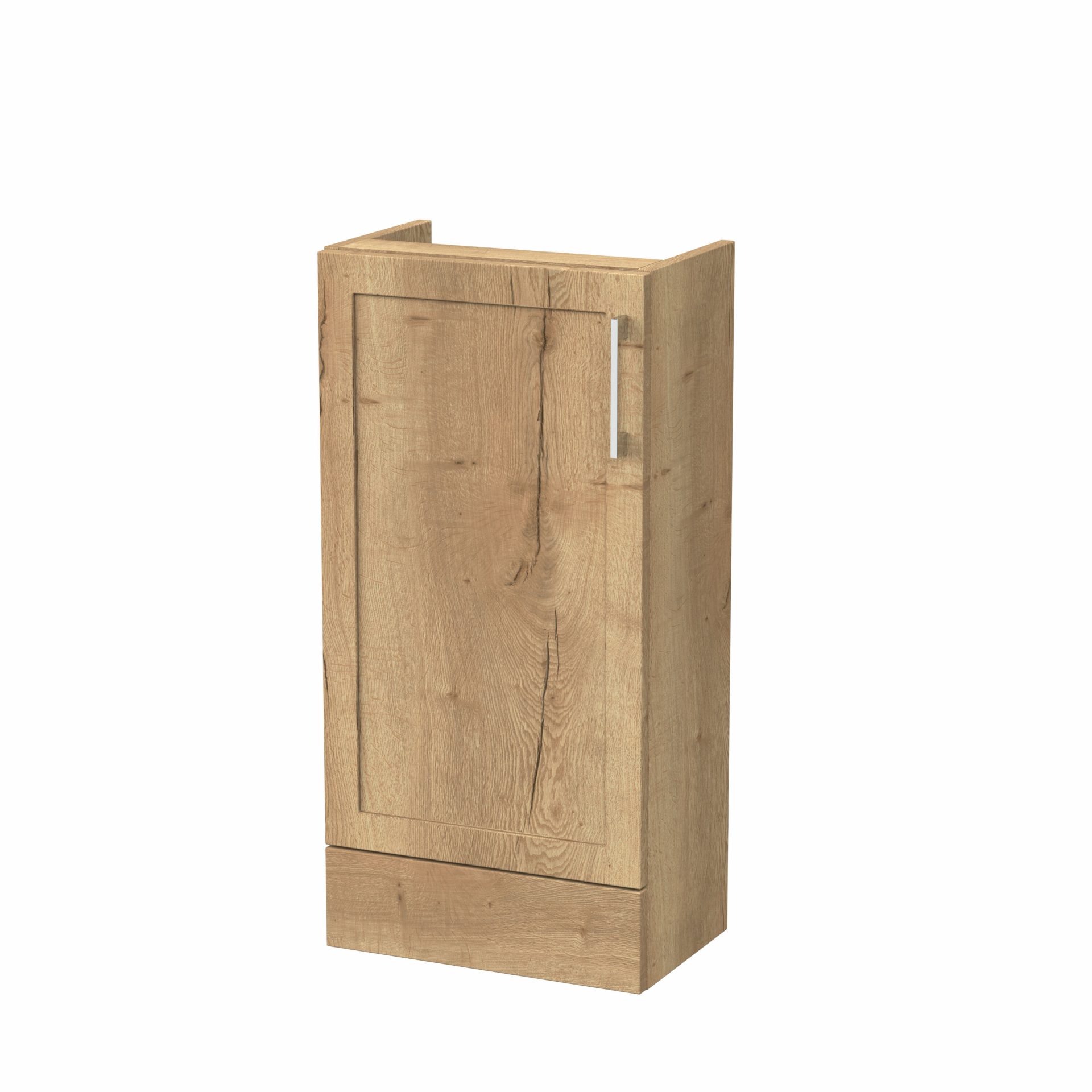 Nuie Lux Fable 400mm 1 Door Slim Floorstanding Base Unit – Autumn Oak