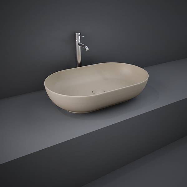 Rak-Feeling Countertop Oval Basin – Matt White