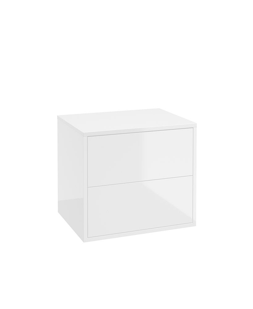 Sonas Living Pulse 600mm LED 2 Drawer Wall Hung Countertop Vanity Unit – Gloss White
