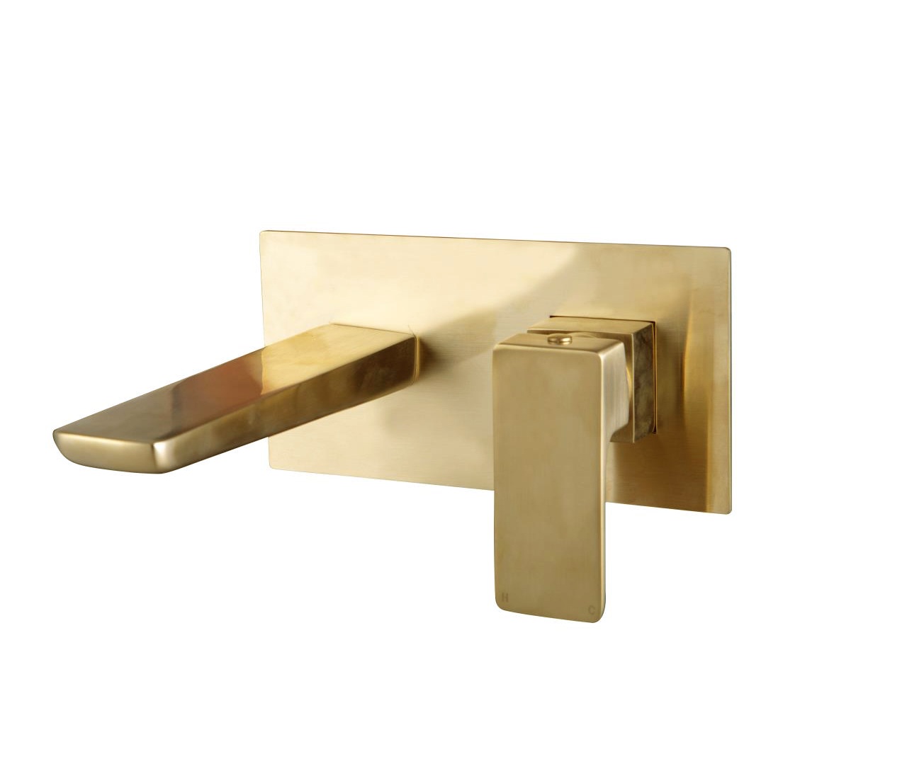 Scudo Muro Wall Mounted Bath Mixer – Brushed Brass