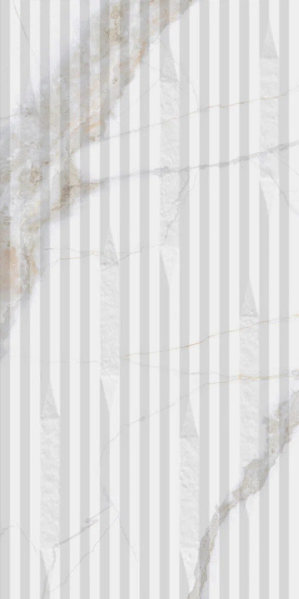 Pamena Matt White Decor Tile 40X80