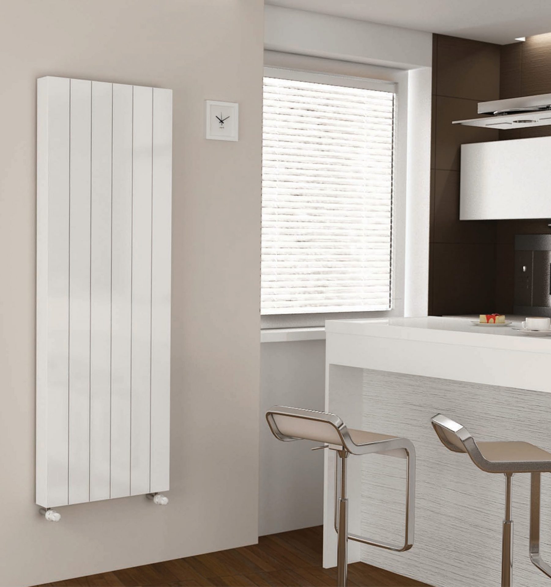 K-Flat Designer Premium Vertical Type 10 Single Panel Radiator – Gloss White