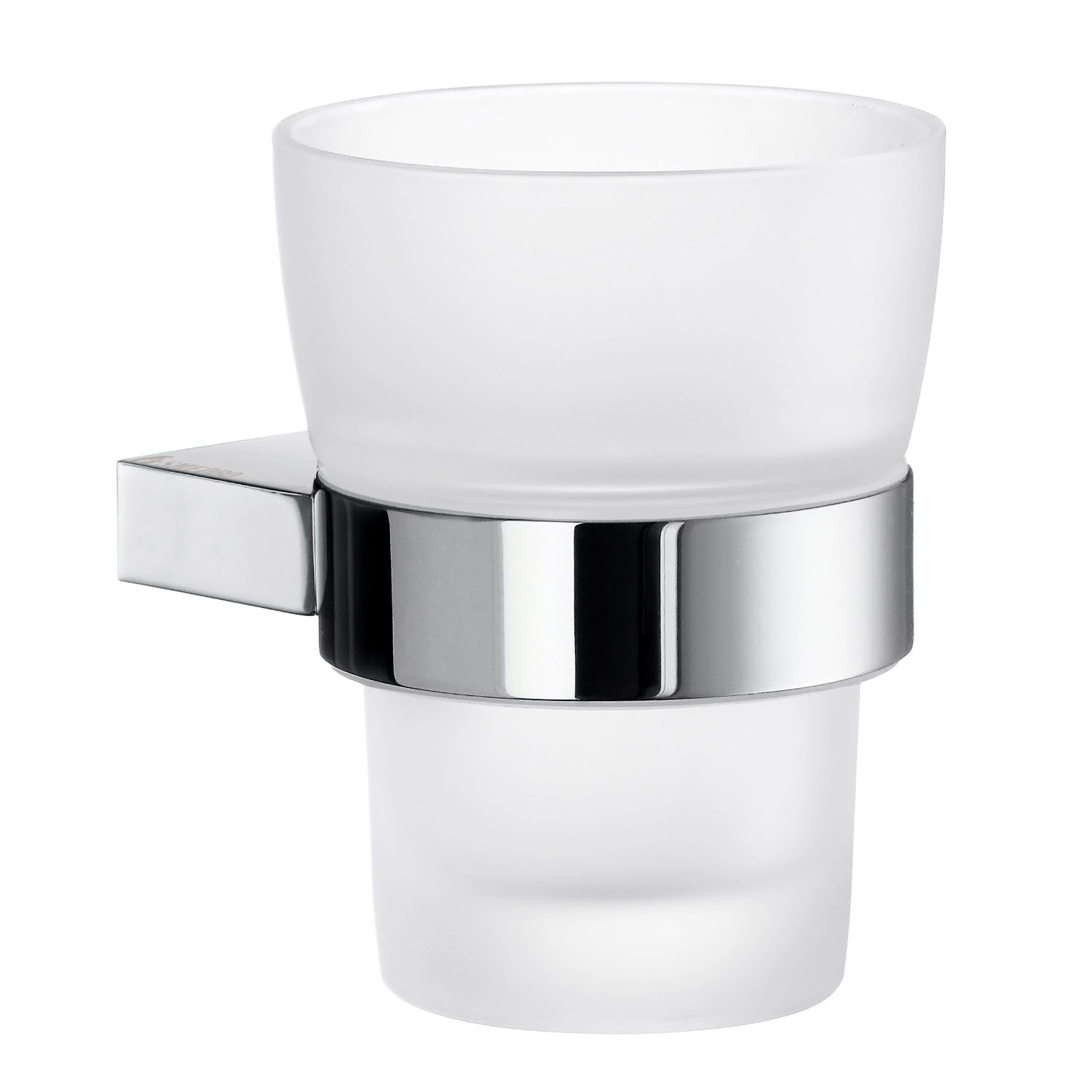 Smedbo Air Holder with Tumbler – Chrome/Frosted Glass
