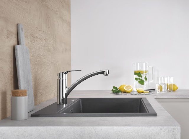 Grohe Eurosmart Kitchen Tap – Low Spout – Chrome