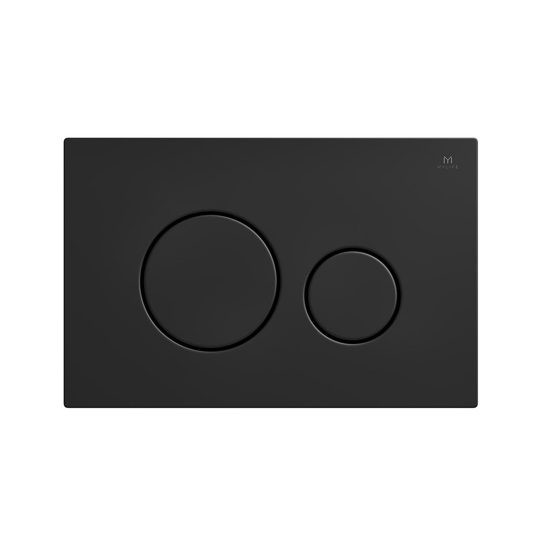 MyLife Solution Round Dual Flush Plate – Black