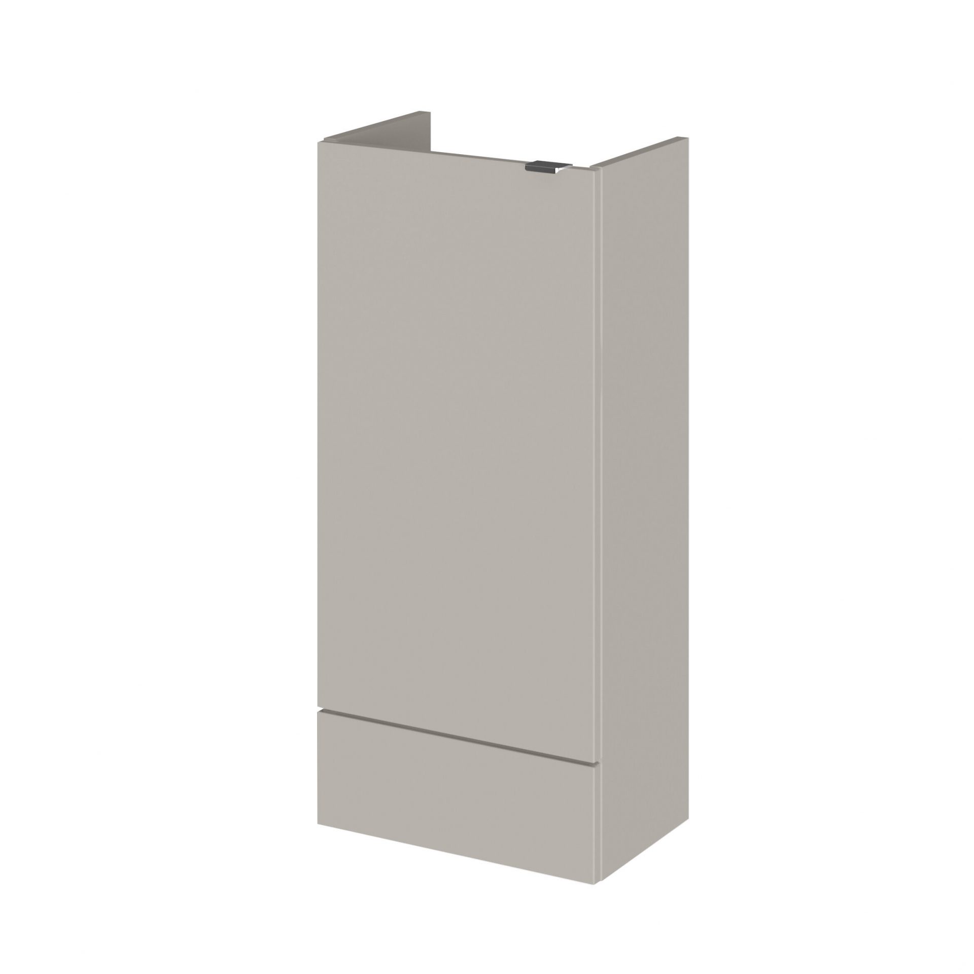 Hudson Reed Fusion Slimline 400mm 1 Door Floor Standing Base Unit – Pebble Grey