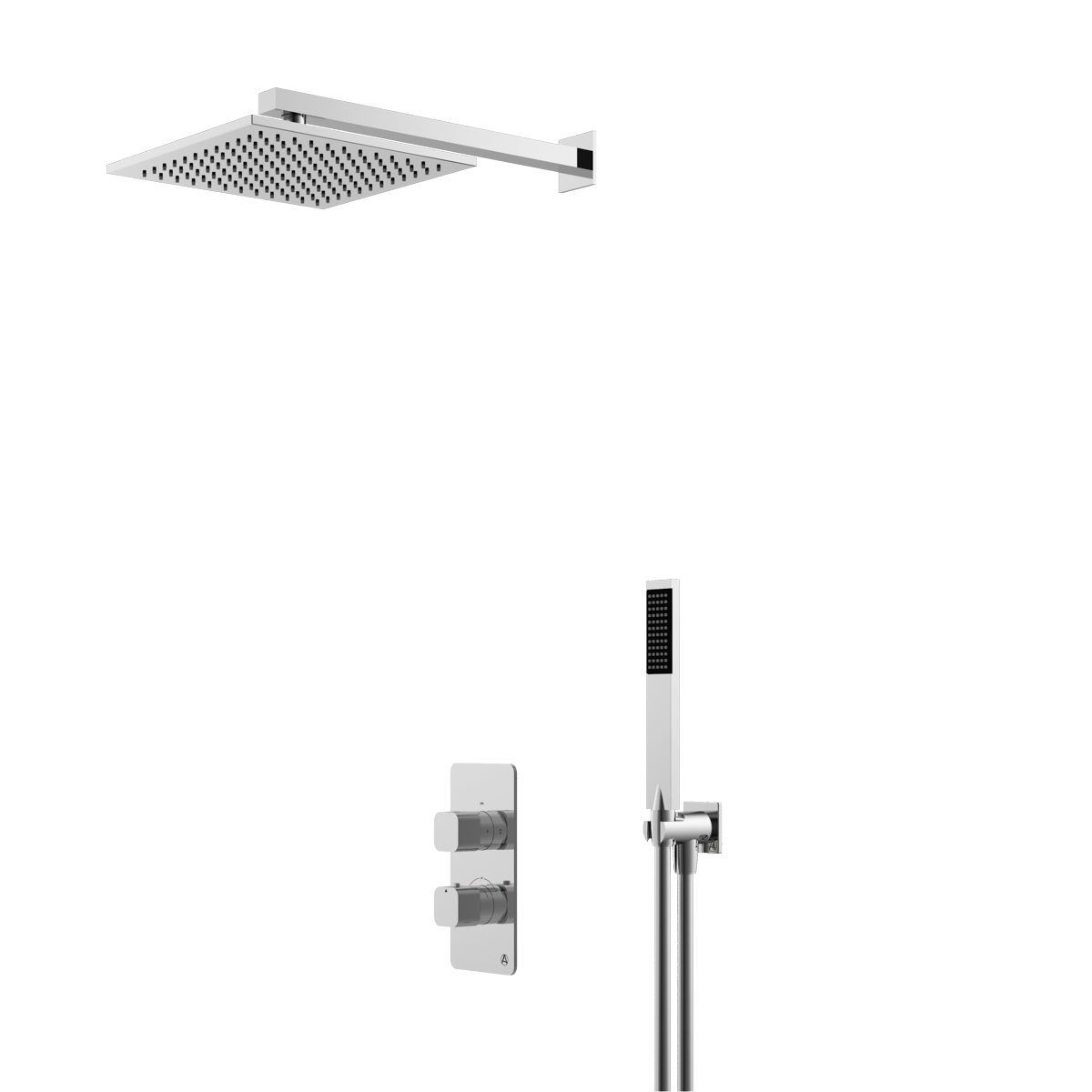 Aqualla Design Collection Minimal Square Concealed Shower – Chrome