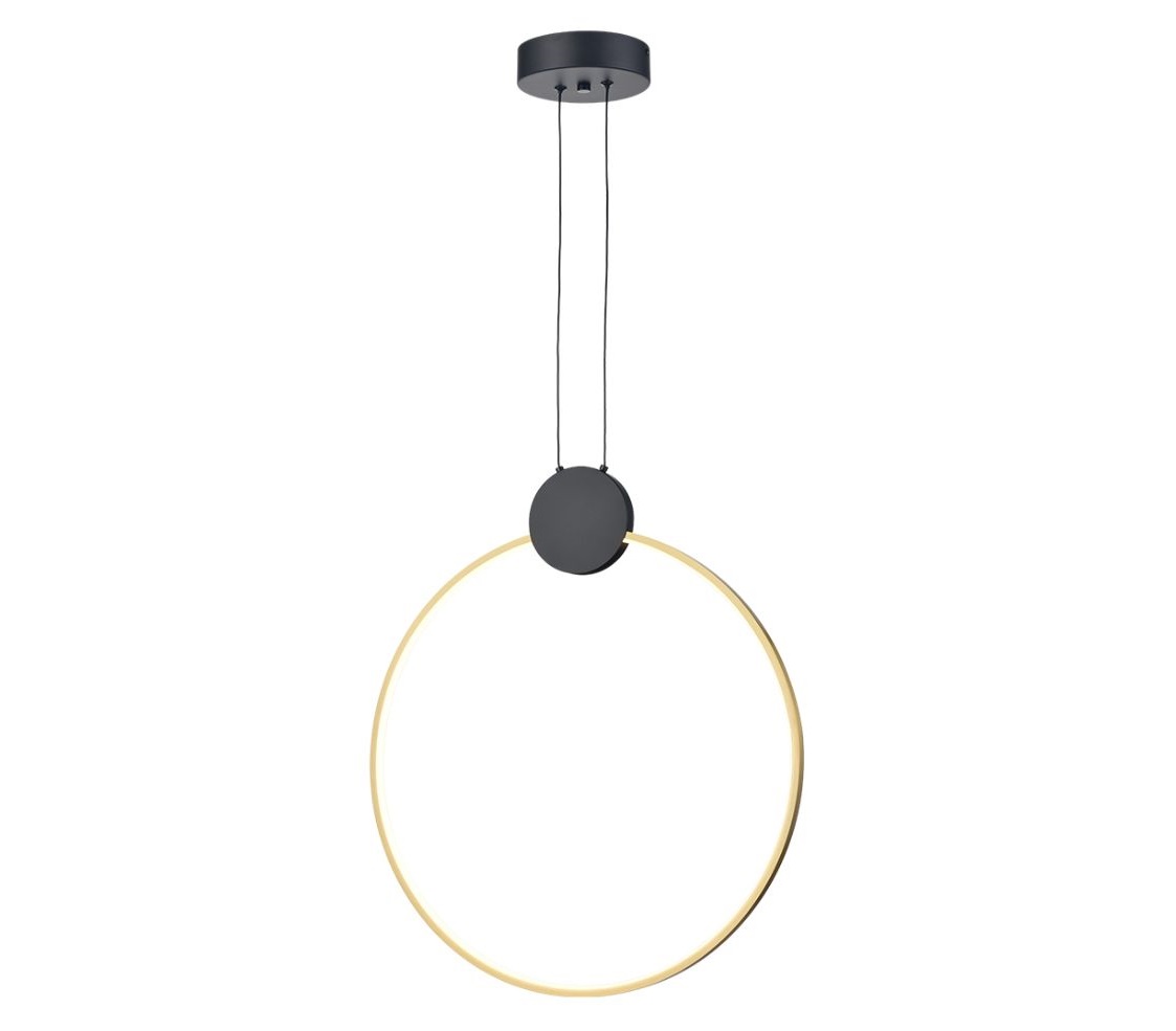 Franklite Eclipse 20W Pendant – Matt Black & Gold