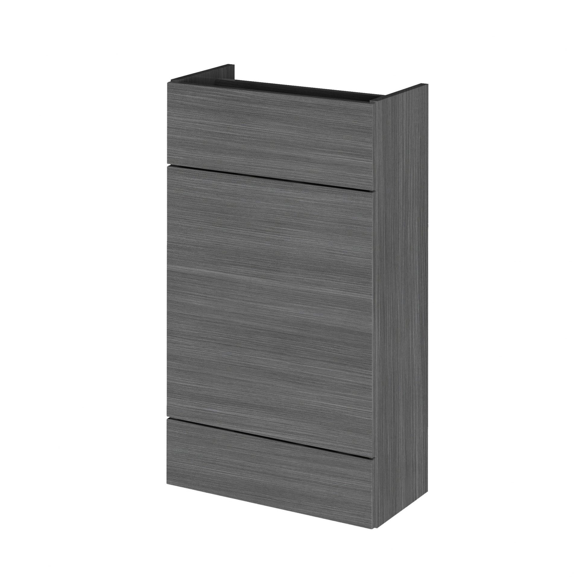 Hudson Reed Fusion Slimline 500mm Floor Standing WC Unit – Anthracite Woodgrain