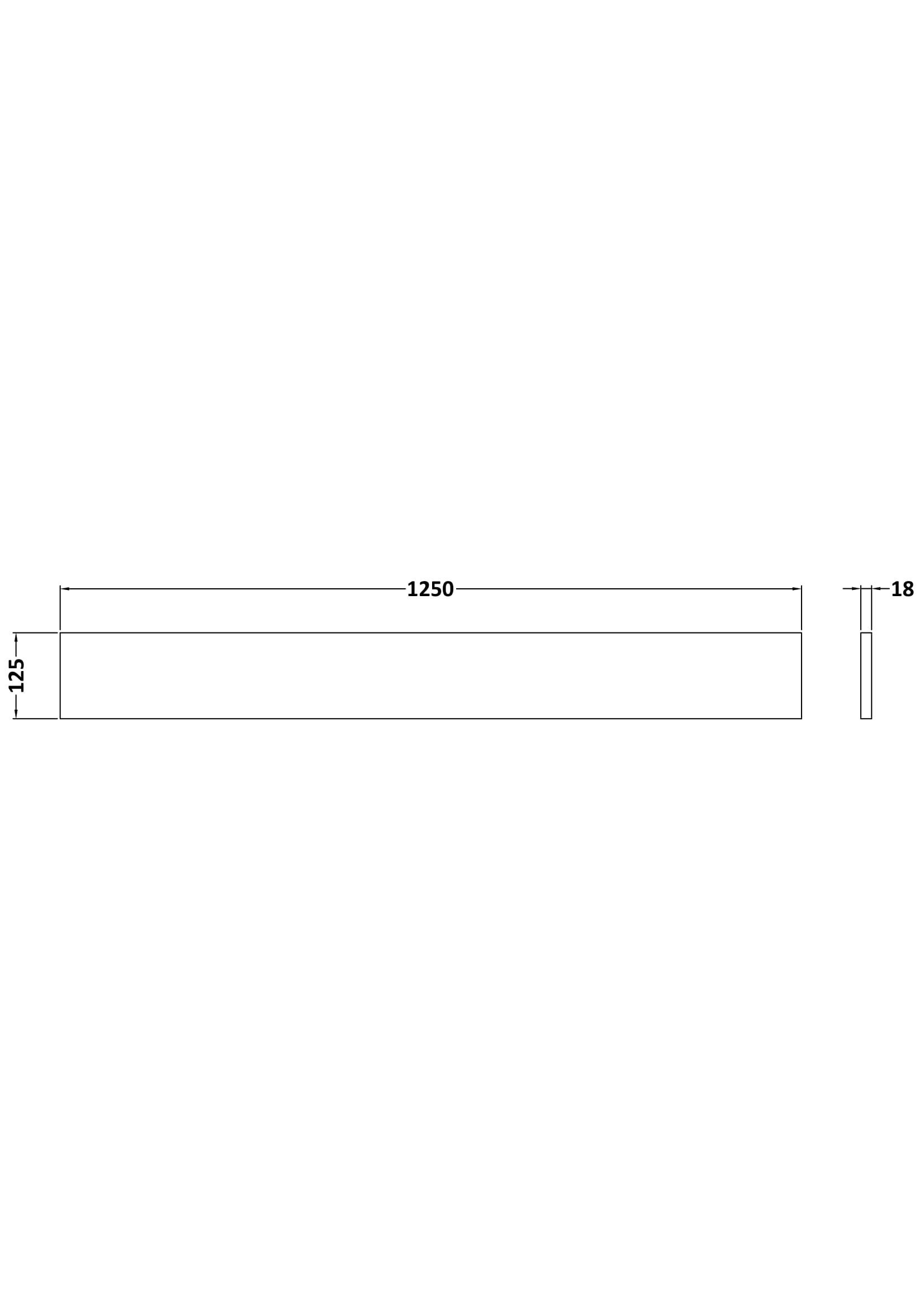 Nuie Lux Krest 1250mm Continuous Plinth – Matt White