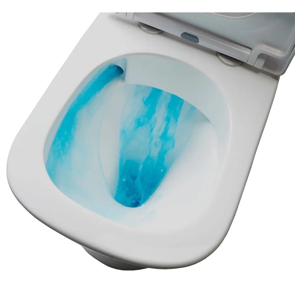 Qualitex Toronto Rimless Close Coupled WC with Tornado Flush & Soft Close Seat