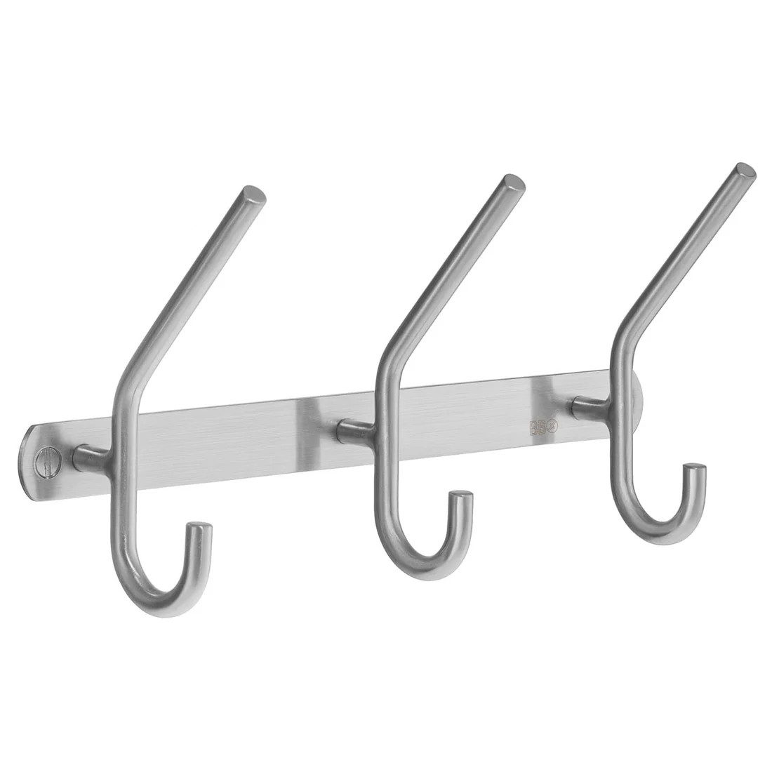 Smedbo Beslagsboden Hat and Coat Rack, 3 Hooks – Brushed Stainless Steel