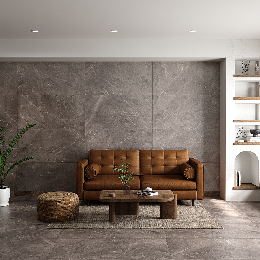 Dazzle Elegant Armani 60×120 Anthracite Sugar Porcelain Tile