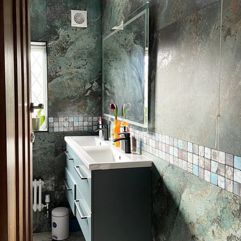 Metallic Blue Matt Shiny Detailing 600x1200mm