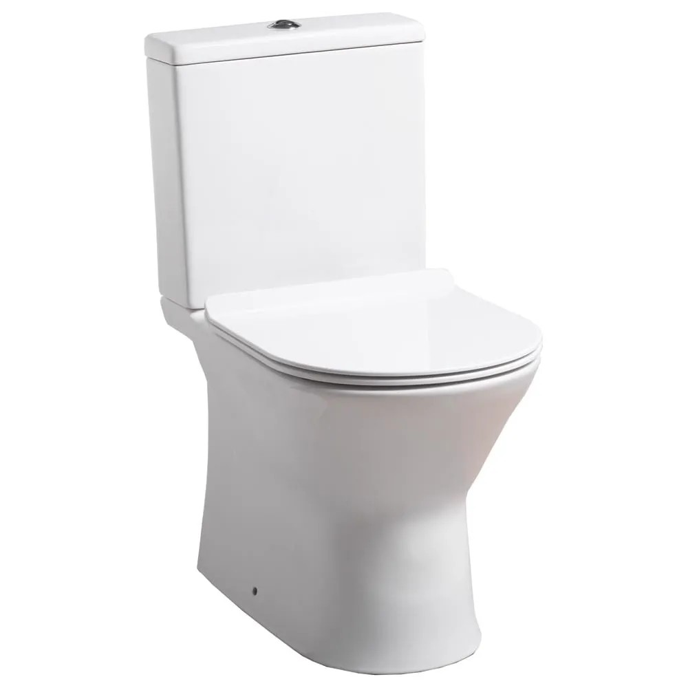 Qualitex Venice Rimless Closed Sided WC & Soft Close Seat