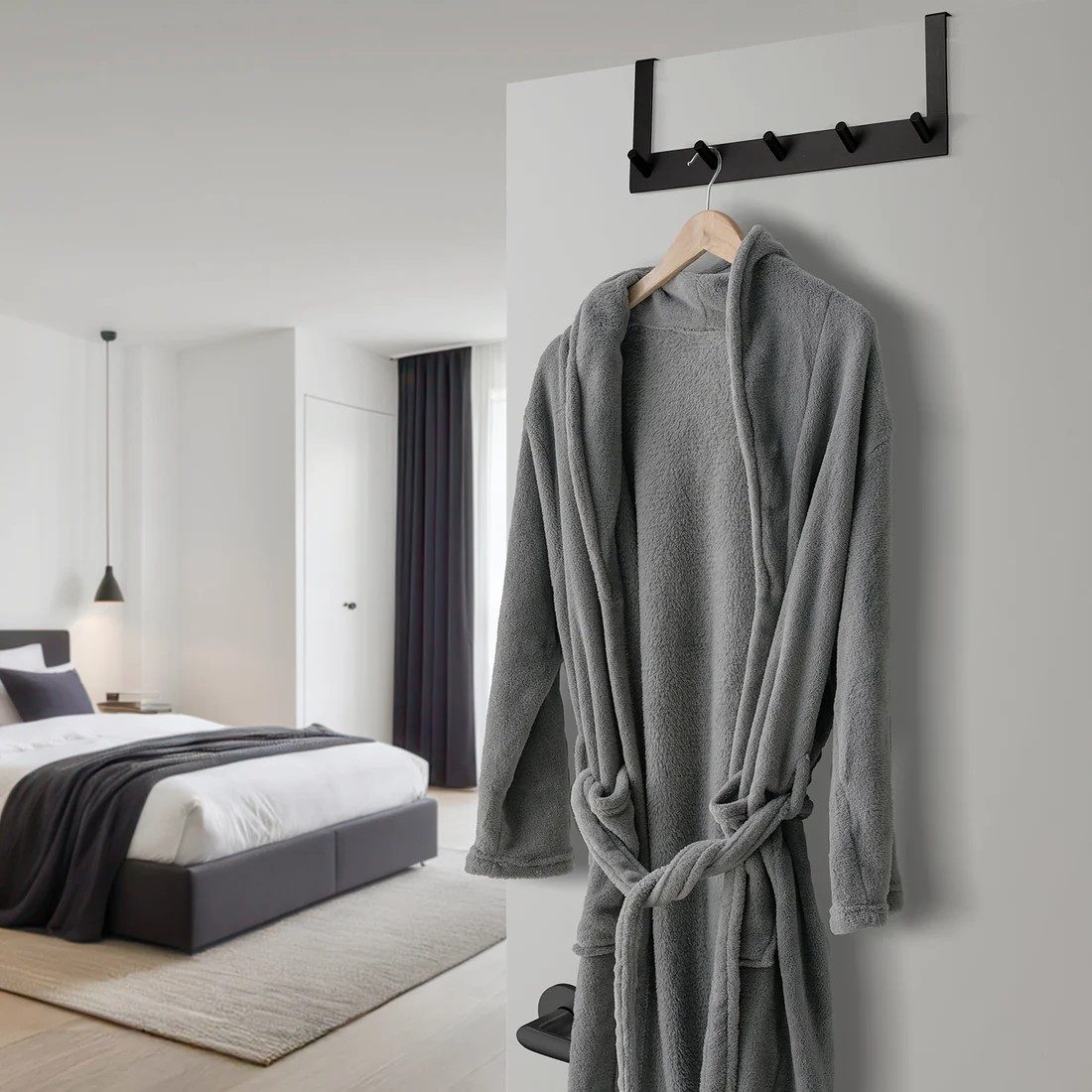 Smedbo Beslagsboden Door Hook, 5 Hooks – Black