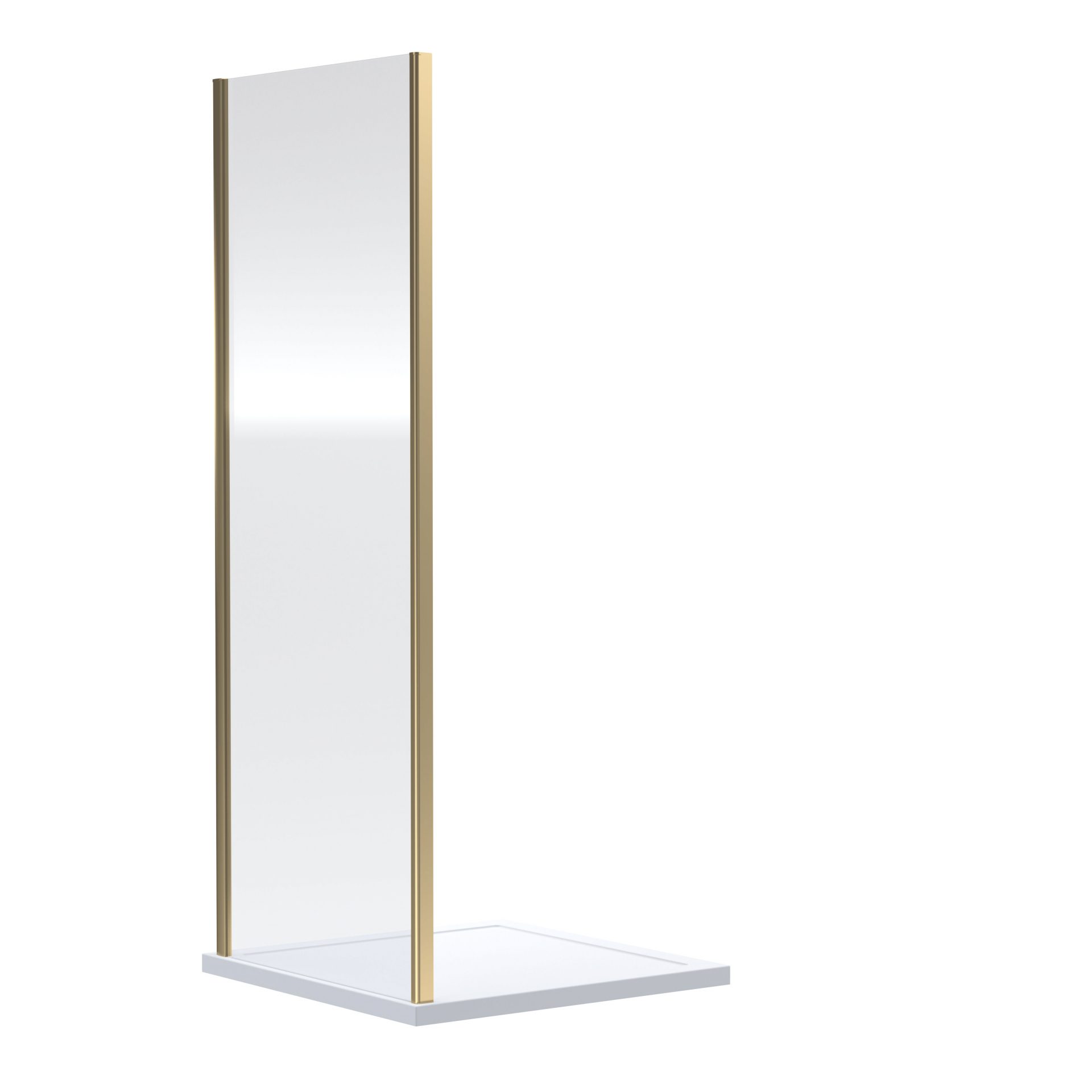 Nuie Rene 6mm Framed Sliding Door Shower Enclosure – Brushed Brass