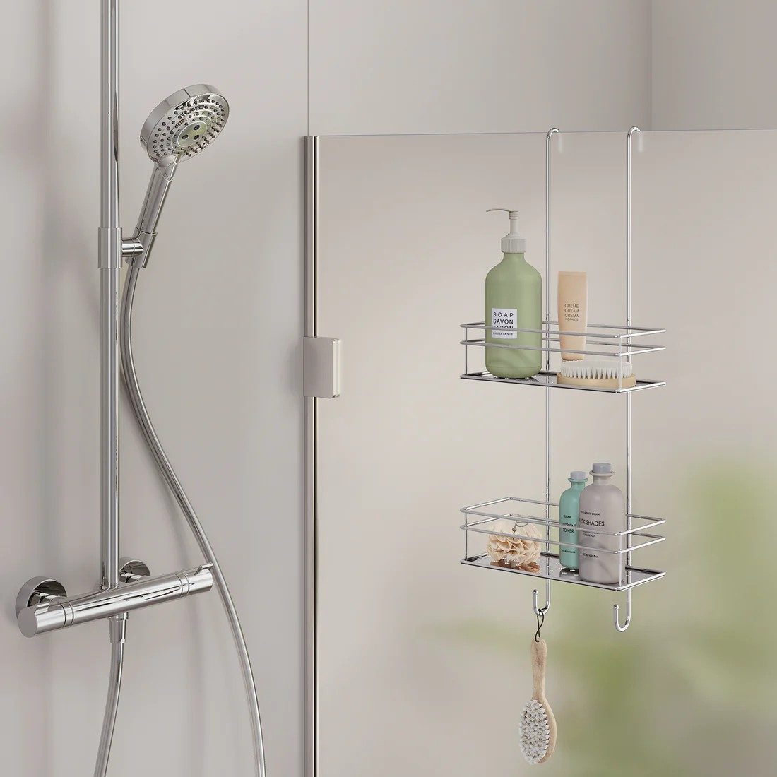 Smedbo Beslagsboden Double Shower Basket – Chrome