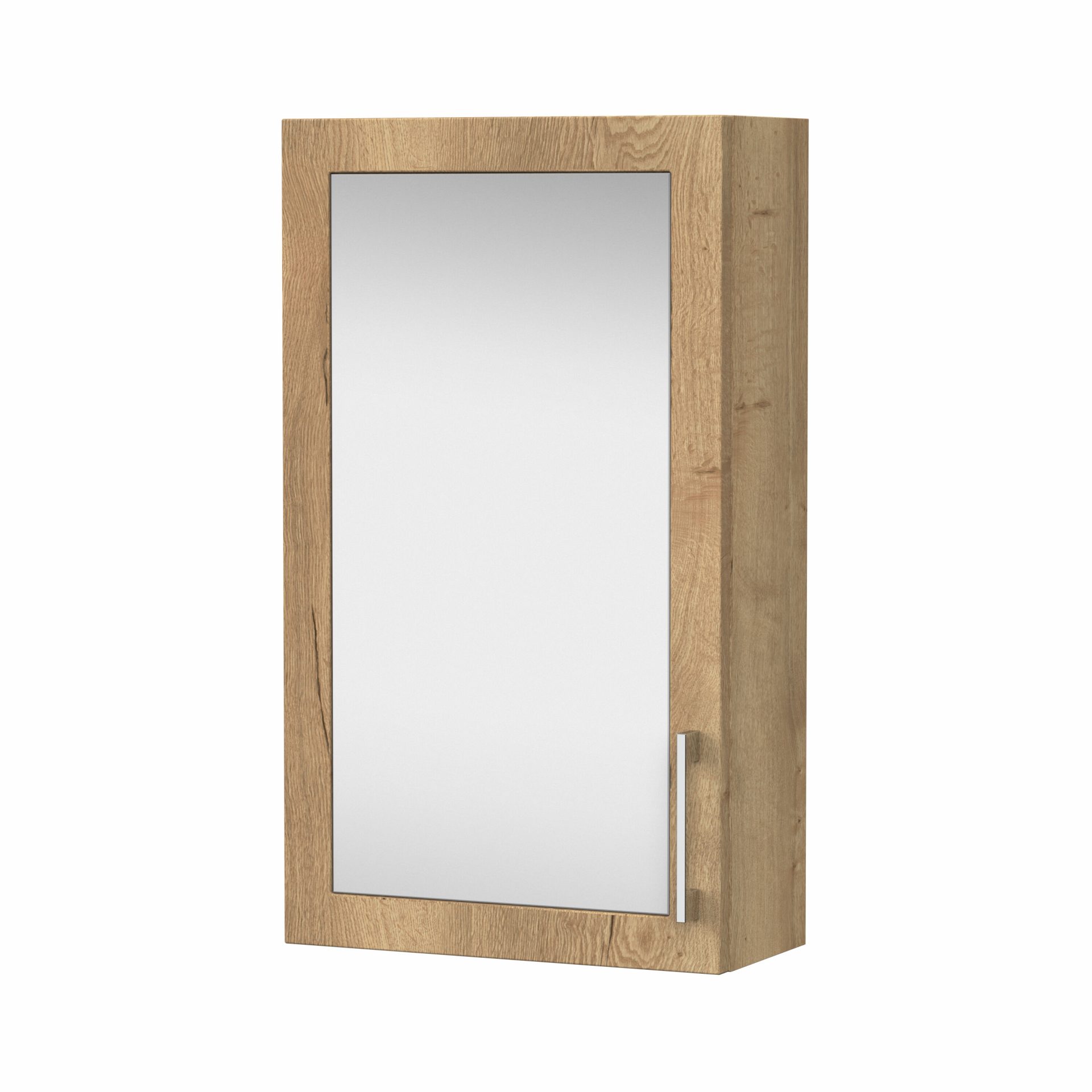 Nuie Lux Fable 400mm 1 Door Wall Mirror Cabinet – Autumn Oak