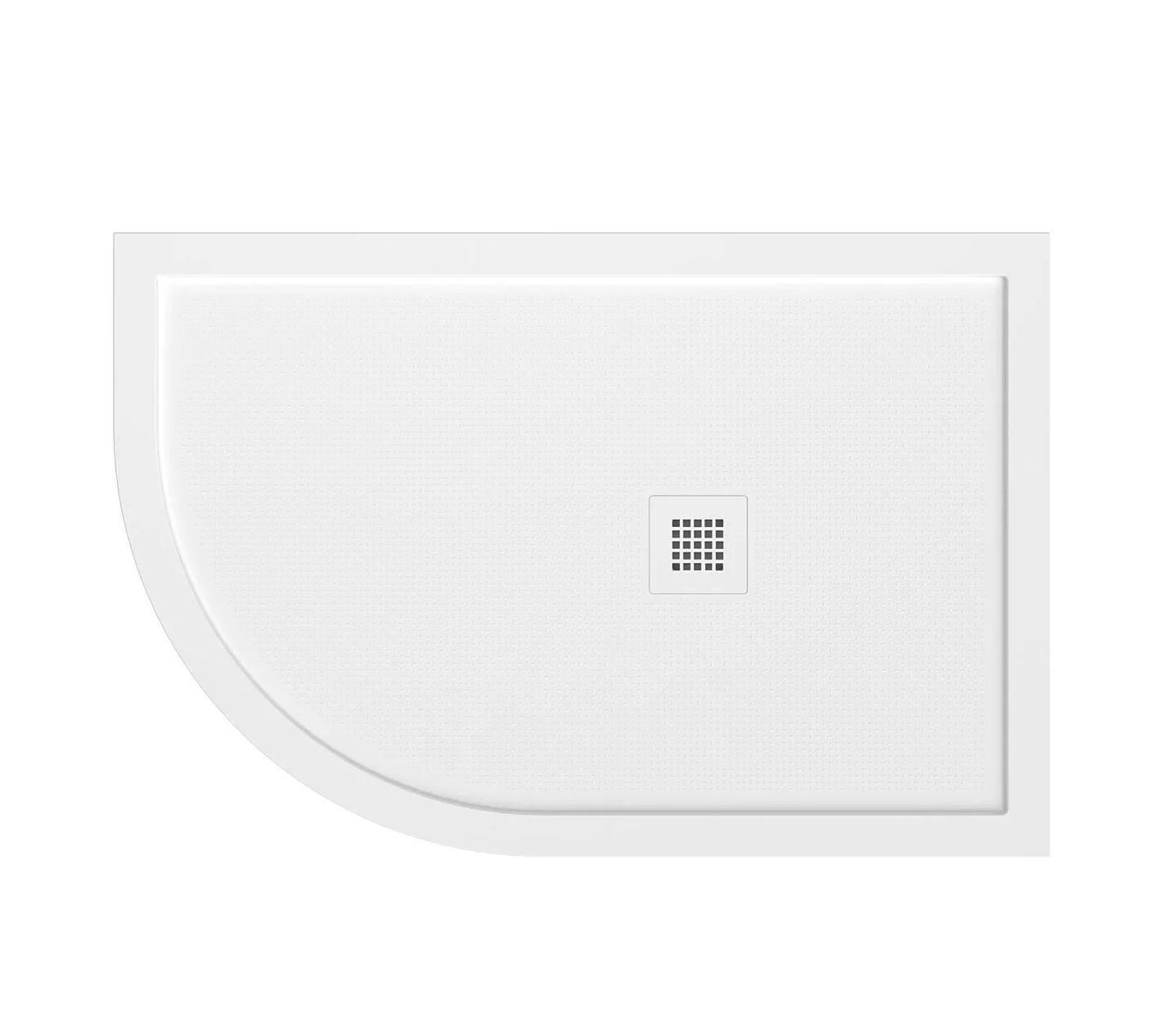 Tissino Fiorti Anti-Slip Offset Quadrant Shower Tray with Colour Matched Grate & Waste