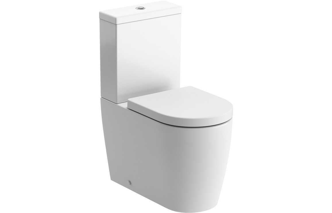 MyBathrooms Opus Swirlux Short Projection Close Coupled Fully Shrouded WC & Soft Close Seat