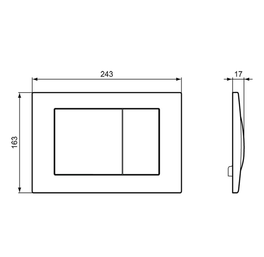 Armitage Shanks Septa Pro M1 Mechanical Metal Dual Flushplate