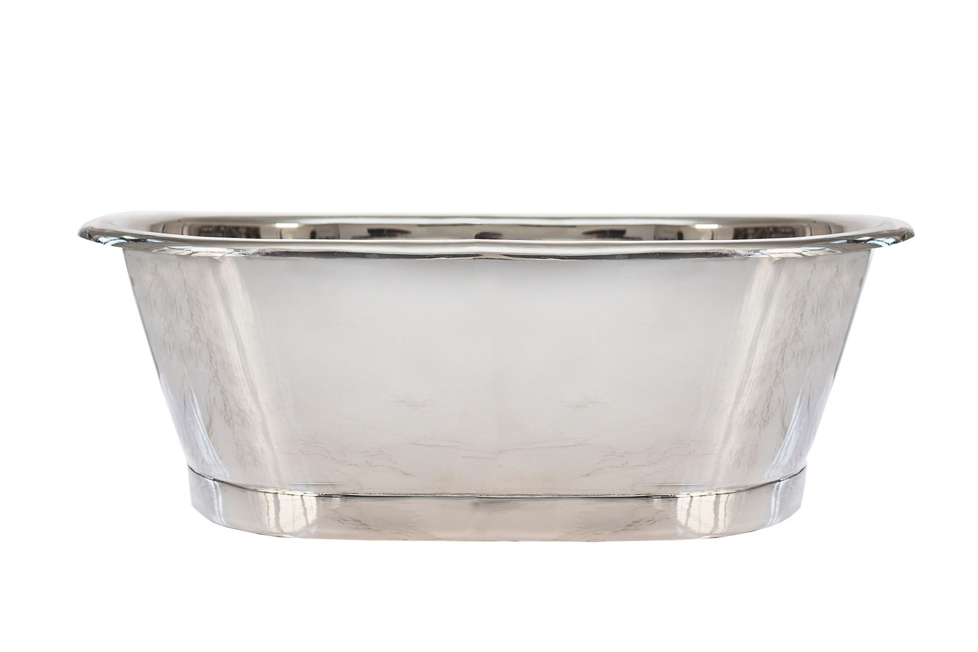 BC Designs Copper Basins Oval Countertop Basin with Nickel Outer/Inner