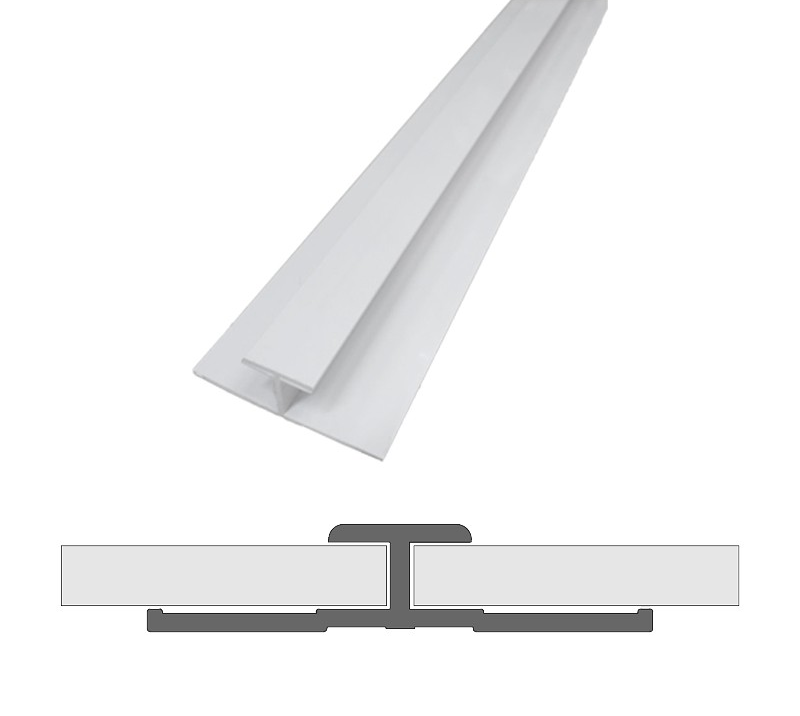 Abacus M1 Series Straight Joint Profile 10mm White PVC
