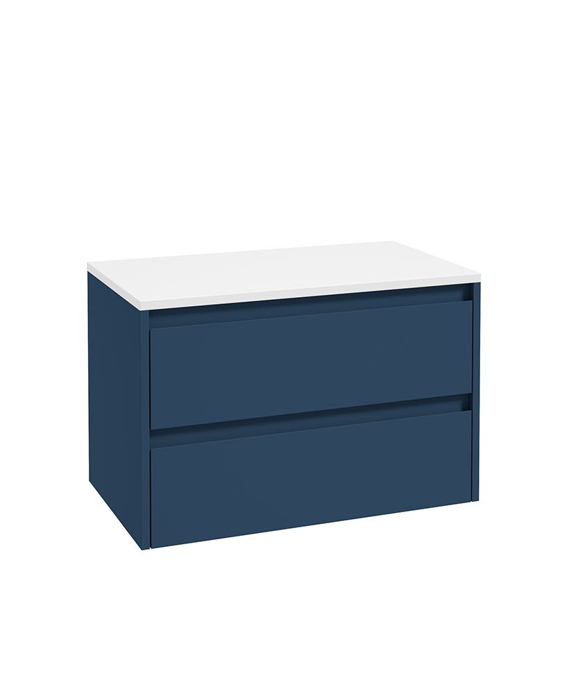 Sonas Living Apex 800mm LED 2 Drawer Wall Hung Countertop Vanity Unit – Riverside