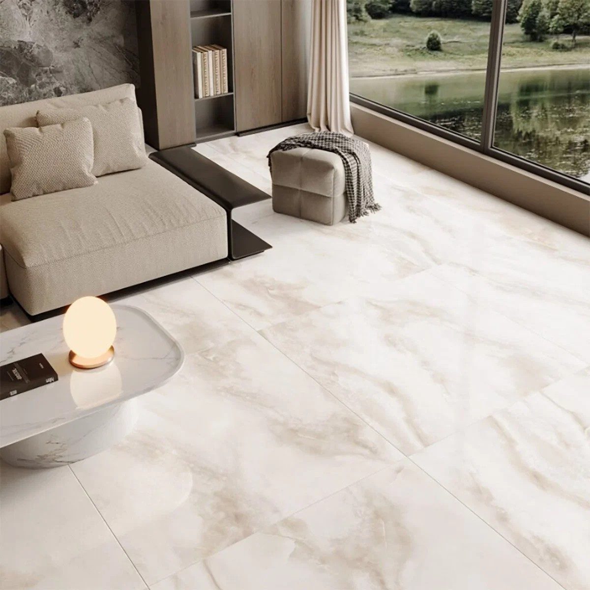 Onyx Cream Polished Tile 120X120