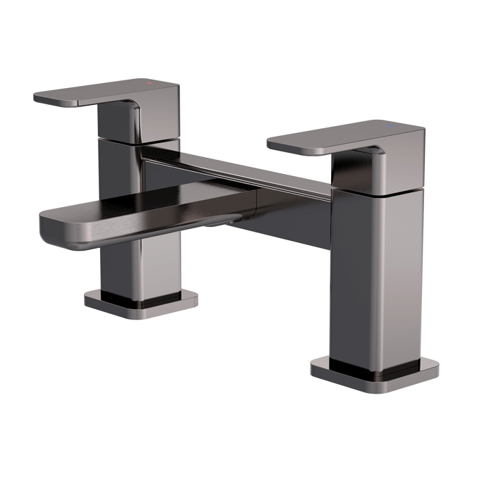 Windon Deck Mounted Bath Filler – Brushed Pewter