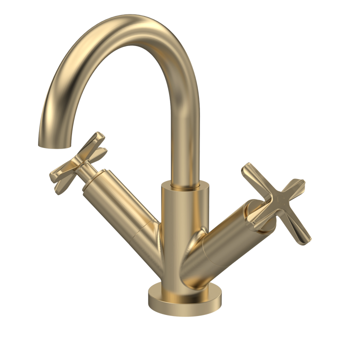 Nuie Aztec Mono Basin Mixer – Brushed Brass