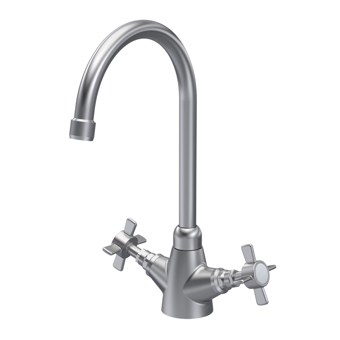 Nuie Traditional Mono Sink Mixer – Brushed Nickel