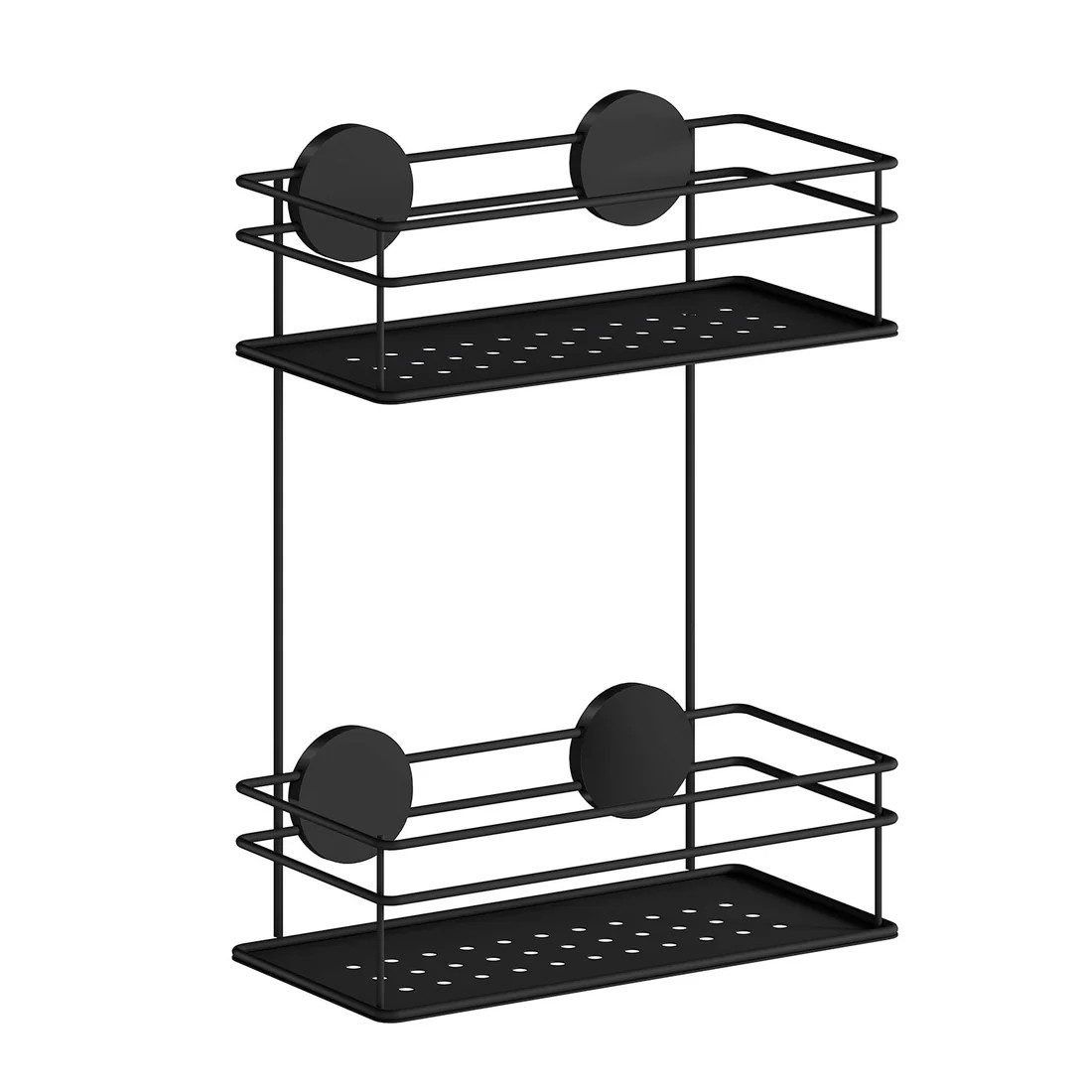 Smedbo Beslagsboden Double Shower Basket, Self-adhesive – Black