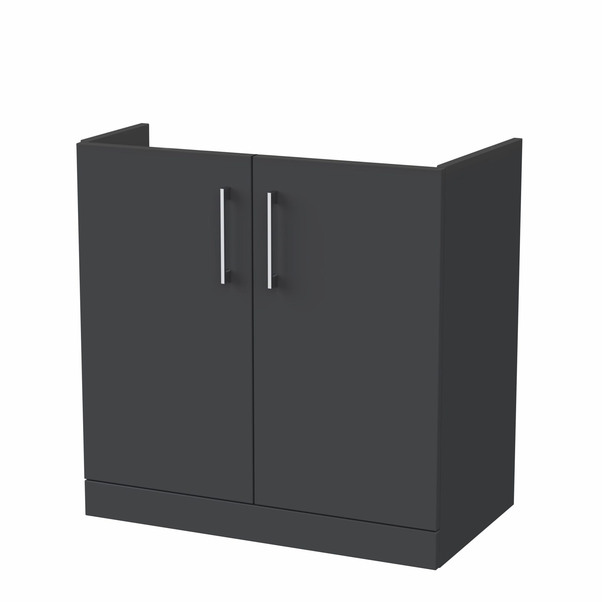 Nuie Lux Kivo 800mm 2 Door Floorstanding Vanity Unit – Soft Black