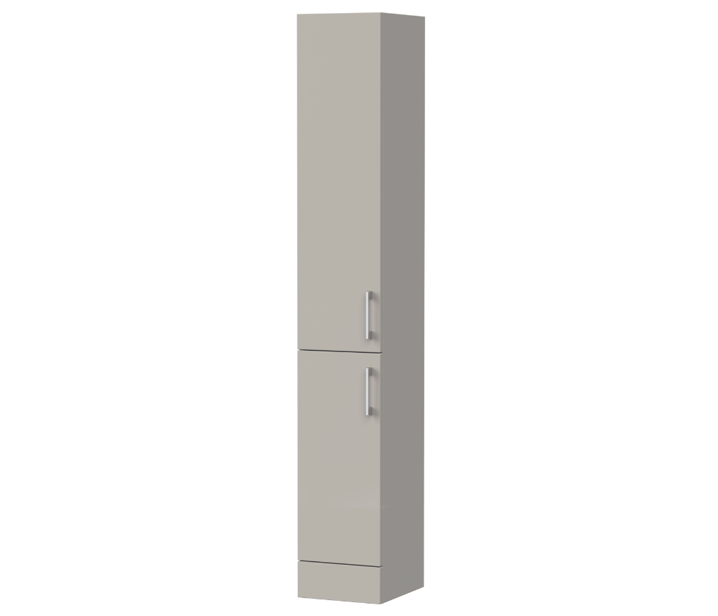 Nuie Lux Krest 300mm 2 Door Standard Floorstanding Cabinet – Pebble Grey