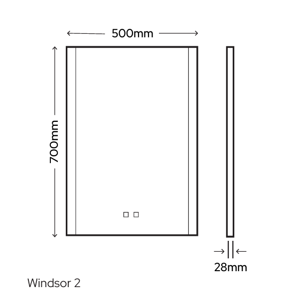 Sycamore Windsor 1 & 2 Tunable LED Mirror with Bluetooth Speaker