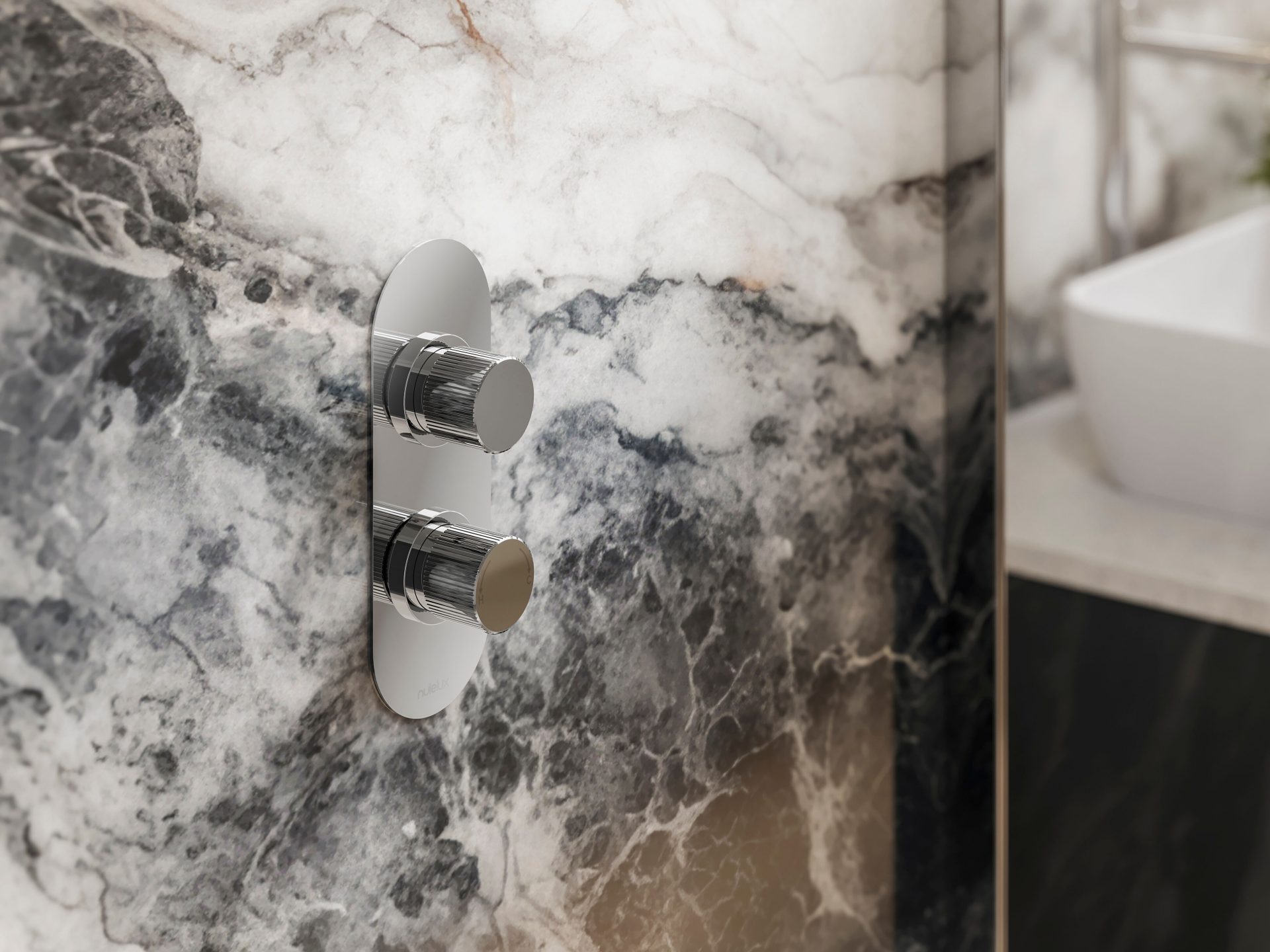 Nuie Lux Esker Single Outlet Thermostatic Shower Valve – Chrome