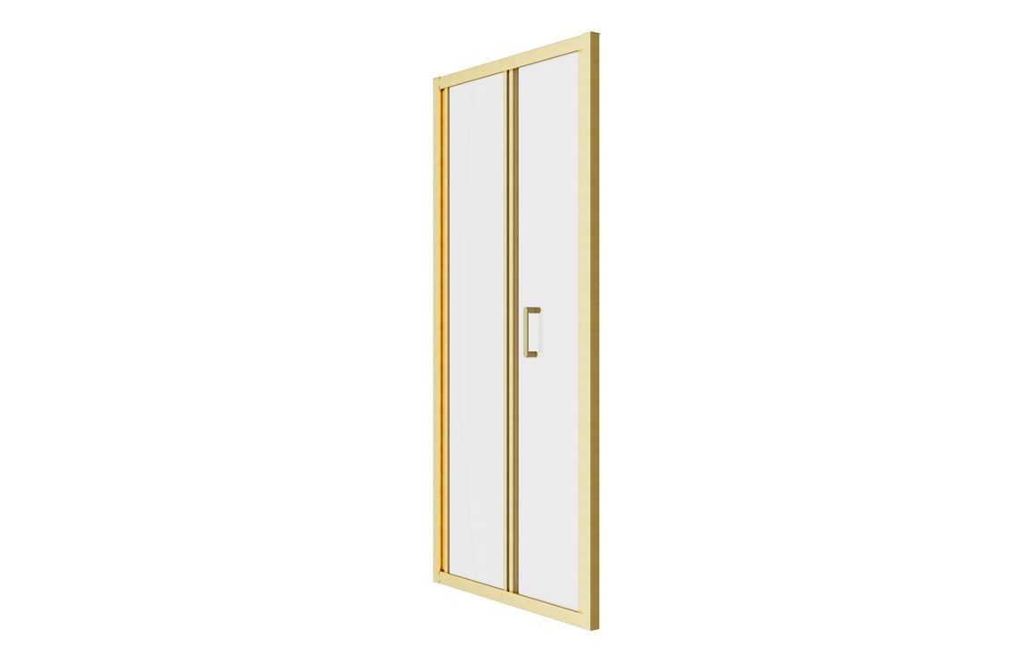 MyBathrooms Optimum Original Bi-fold Door Shower Enclosure – Brushed Brass