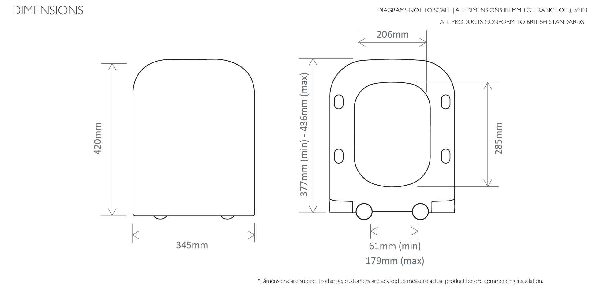 Roper Rhodes Aruba Slim Wrap Over Secure Fix Toilet Seat