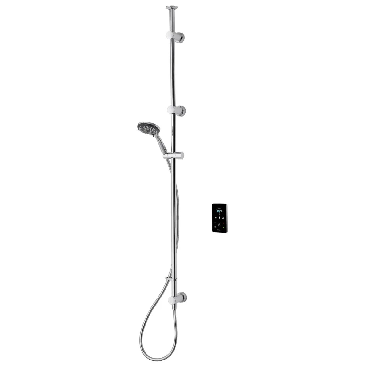 Triton ENVi 9.0kW Thermostatic Single Outlet Ceiling Fed Kit – Silver