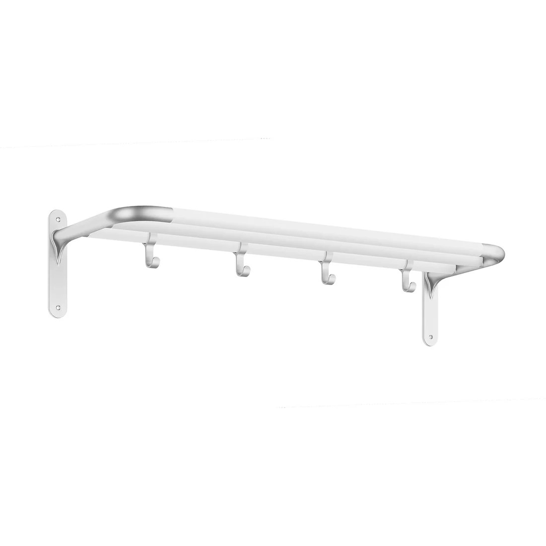 Smedbo Beslagsboden Shoe/Hat Rack with 4 Hooks – Matt Grey/White