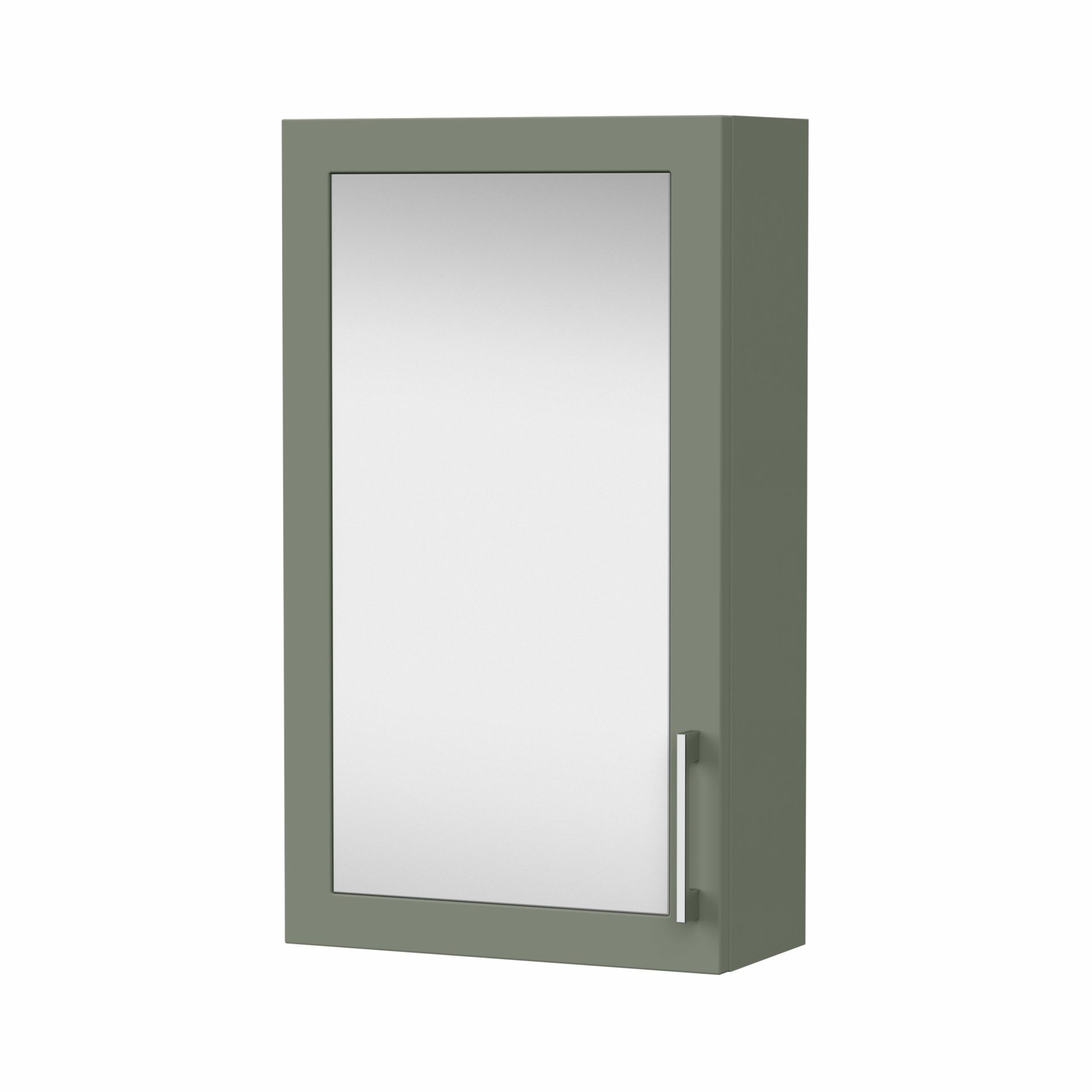 Nuie Lux Fable 400mm 1 Door Wall Mirror Cabinet – Fern Green